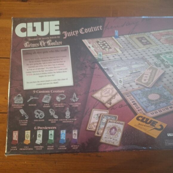 Clue Juicy Couture Crimes Board Game Hasbro 2009 Limited Edition Sealed - NIB - Picture 3 of 4